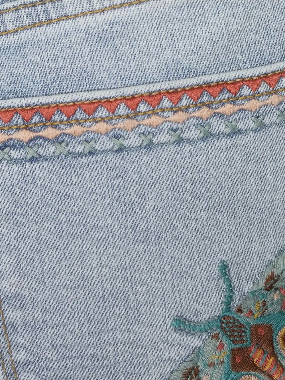 DRIFTWOOD Collette DESERT SOUL Western Embroidered Womens Jeans  Light Wash $148 - Picture 3 of 13
